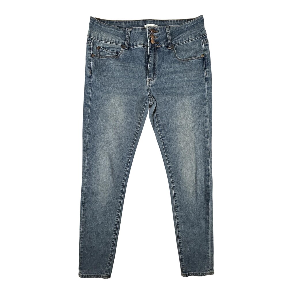 Kendall & Kylie Jeans Womens 13/14 High Rise Skinny Stretch Denim Button Fly Pan